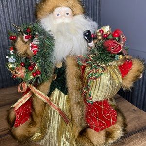 Santa Claus Christmas Tree Topper Figure Wreath
